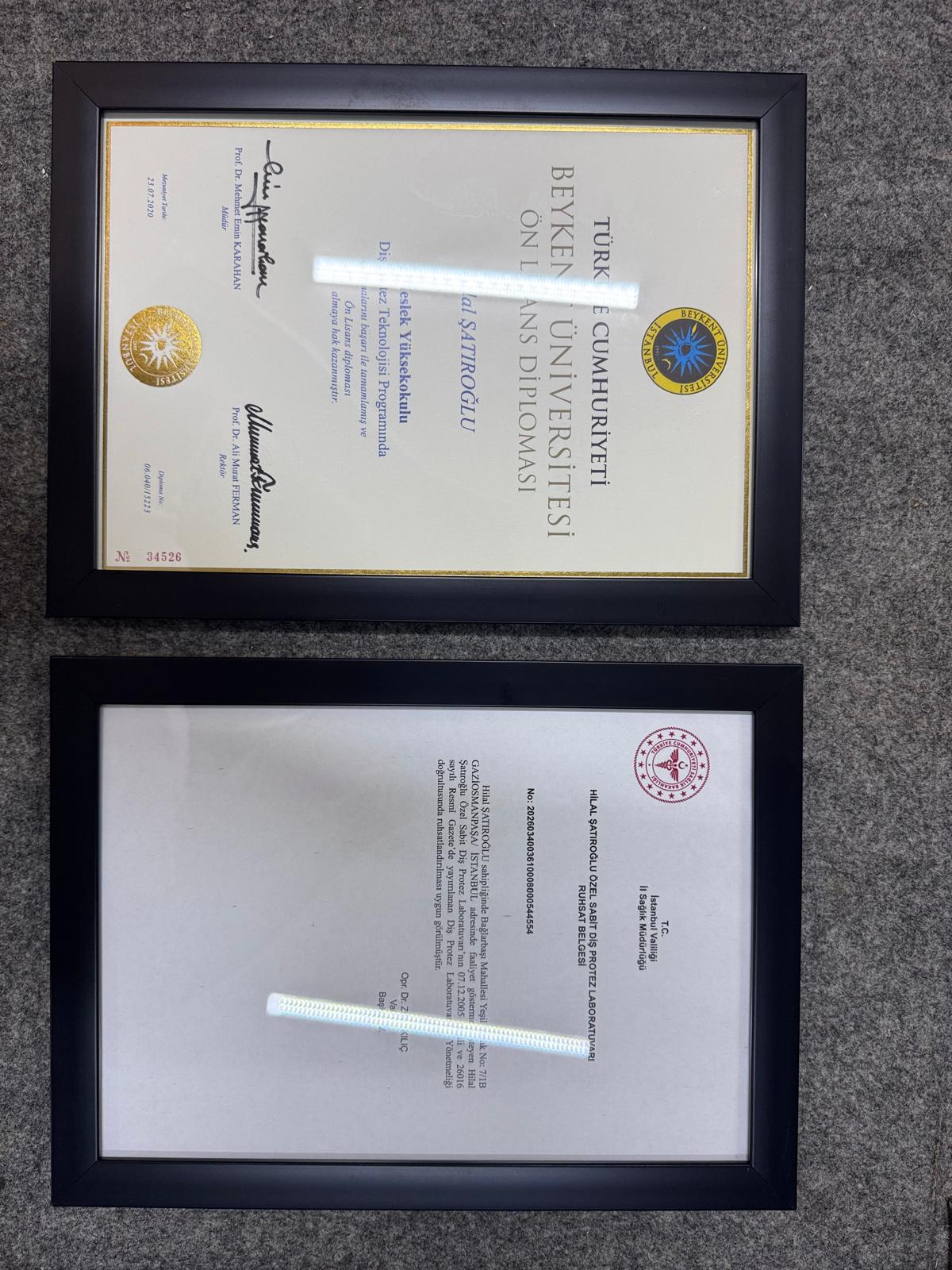 diploma çerçeve